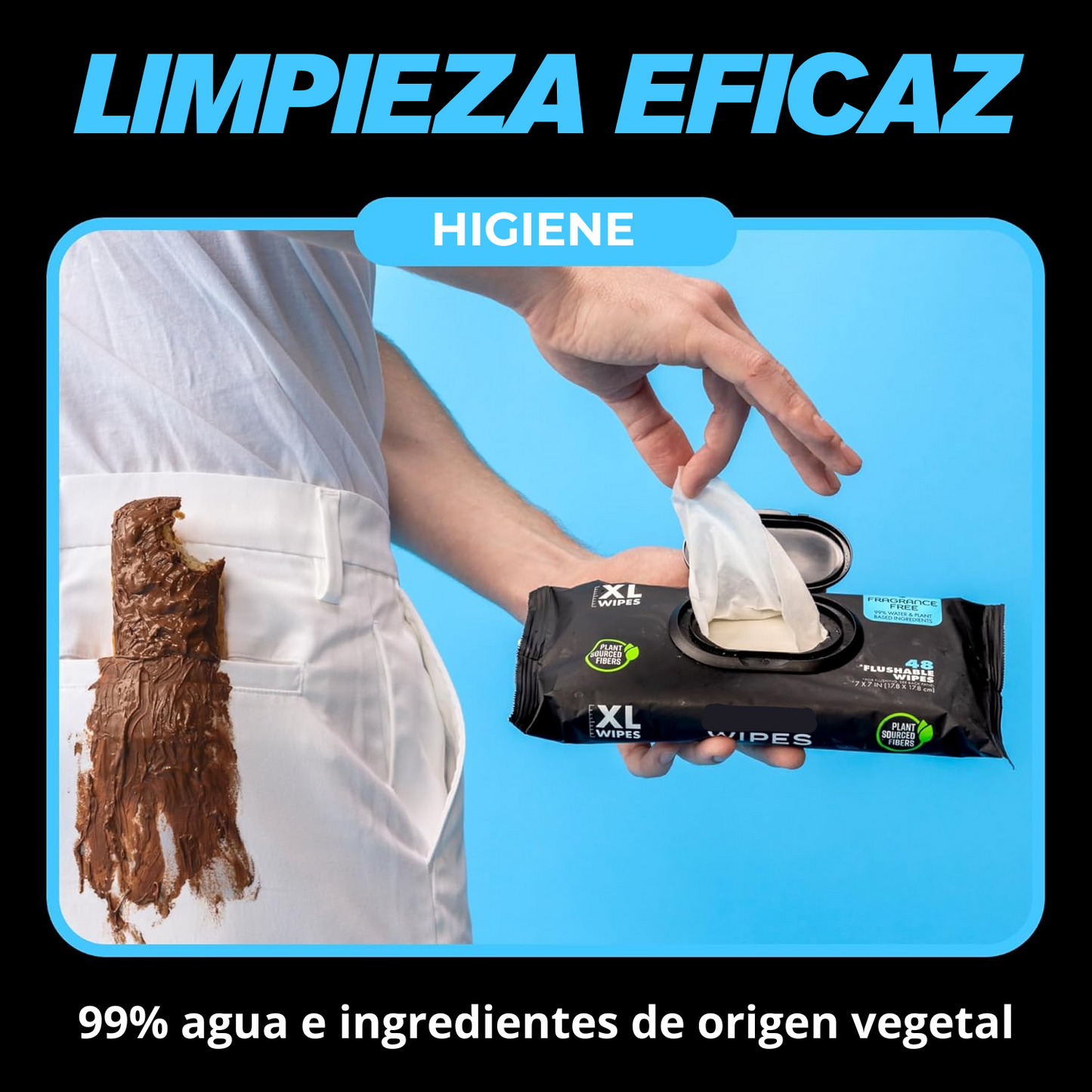 Toallitas Húmedas – Extra Grandes, Biodegradables y para Hombre