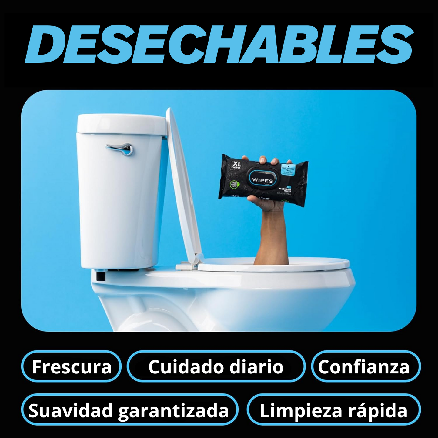 Toallitas Húmedas – Extra Grandes, Biodegradables y para Hombre